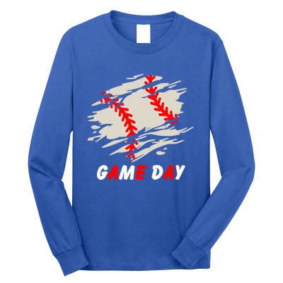 Funny Baseball Day Quote Cool Game Of The Day Gift Long Sleeve Shirt