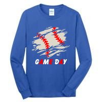 Funny Baseball Day Quote Cool Game Of The Day Gift Tall Long Sleeve T-Shirt