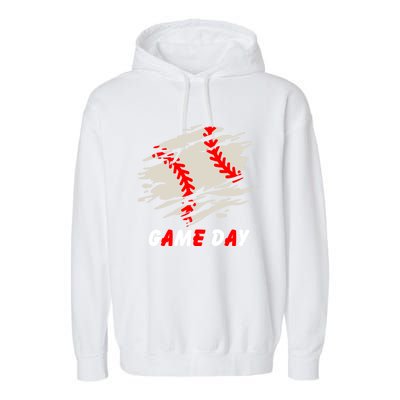 Funny Baseball Day Quote Cool Game Of The Day Gift Garment-Dyed Fleece Hoodie