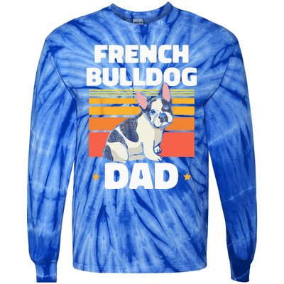 French Bulldog Dad Lover Owner Frenchie French Bulldog Tie-Dye Long Sleeve Shirt