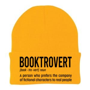 Funny Booktrovert Definition Reading Fan Book Lover Introvert Knit Cap Winter Beanie