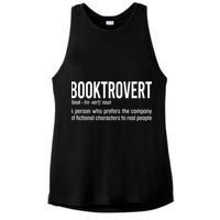 Funny Booktrovert Definition Reading Fan Book Lover Introvert Ladies PosiCharge Tri-Blend Wicking Tank