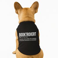 Funny Booktrovert Definition Reading Fan Book Lover Introvert Doggie Tank