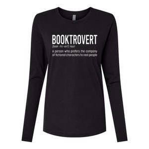 Funny Booktrovert Definition Reading Fan Book Lover Introvert Womens Cotton Relaxed Long Sleeve T-Shirt