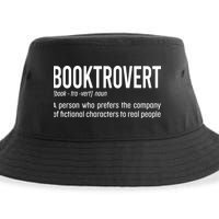 Funny Booktrovert Definition Reading Fan Book Lover Introvert Sustainable Bucket Hat
