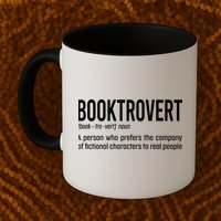 Funny Booktrovert Definition Reading Fan Book Lover Introvert Mug
