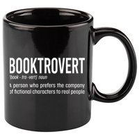 Funny Booktrovert Definition Reading Fan Book Lover Introvert 11oz C Handle Ceramic Mug
