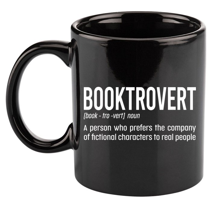 Funny Booktrovert Definition Reading Fan Book Lover Introvert 11oz C Handle Ceramic Mug