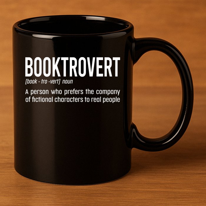 Funny Booktrovert Definition Reading Fan Book Lover Introvert 11oz C Handle Ceramic Mug