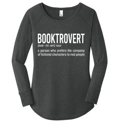 Funny Booktrovert Definition Reading Fan Book Lover Introvert Women's Perfect Tri Tunic Long Sleeve Shirt