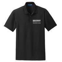 Funny Booktrovert Definition Reading Fan Book Lover Introvert Dry Zone Grid Polo