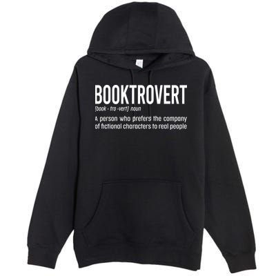 Funny Booktrovert Definition Reading Fan Book Lover Introvert Premium Pullover Hoodie