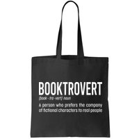 Funny Booktrovert Definition Reading Fan Book Lover Introvert Bag