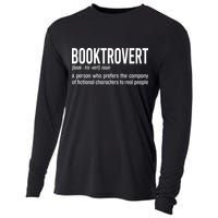 Funny Booktrovert Definition Reading Fan Book Lover Introvert Cooling Performance Long Sleeve Crew