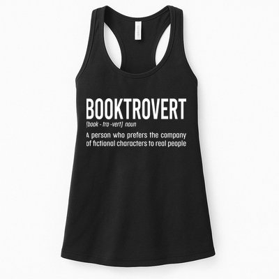 Funny Booktrovert Definition Reading Fan Book Lover Introvert Womens Tank Top