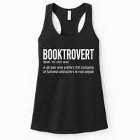 Funny Booktrovert Definition Reading Fan Book Lover Introvert Womens Tank Top