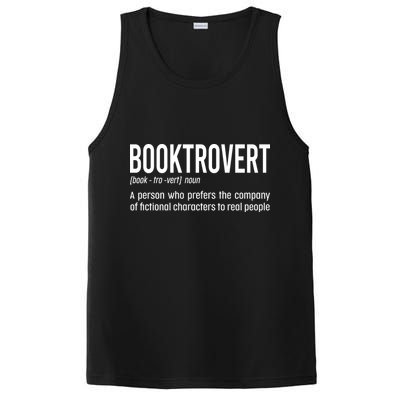 Funny Booktrovert Definition Reading Fan Book Lover Introvert PosiCharge Competitor Tank