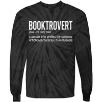 Funny Booktrovert Definition Reading Fan Book Lover Introvert Tie-Dye Long Sleeve Shirt
