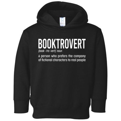 Funny Booktrovert Definition Reading Fan Book Lover Introvert Toddler Hoodie