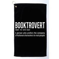 Funny Booktrovert Definition Reading Fan Book Lover Introvert Golf Towel