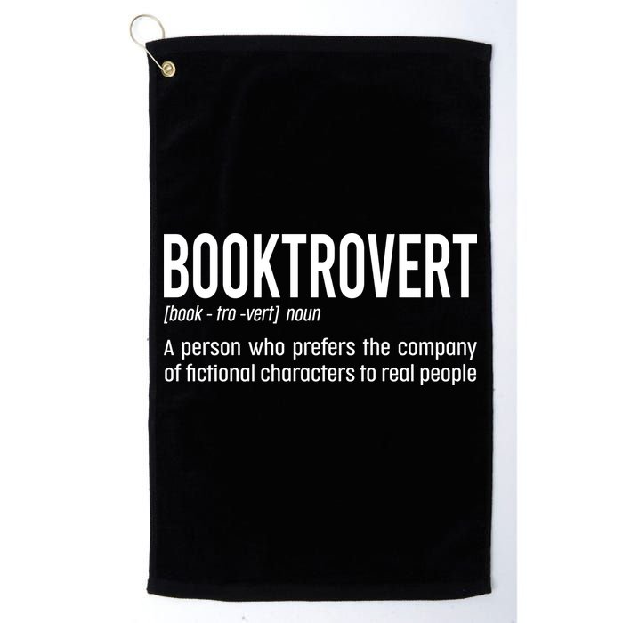 Funny Booktrovert Definition Reading Fan Book Lover Introvert Golf Towel