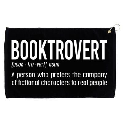 Funny Booktrovert Definition Reading Fan Book Lover Introvert Grommeted Golf Towel