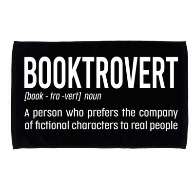 Funny Booktrovert Definition Reading Fan Book Lover Introvert Microfiber Hand Towel