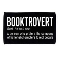 Funny Booktrovert Definition Reading Fan Book Lover Introvert Microfiber Hand Towel
