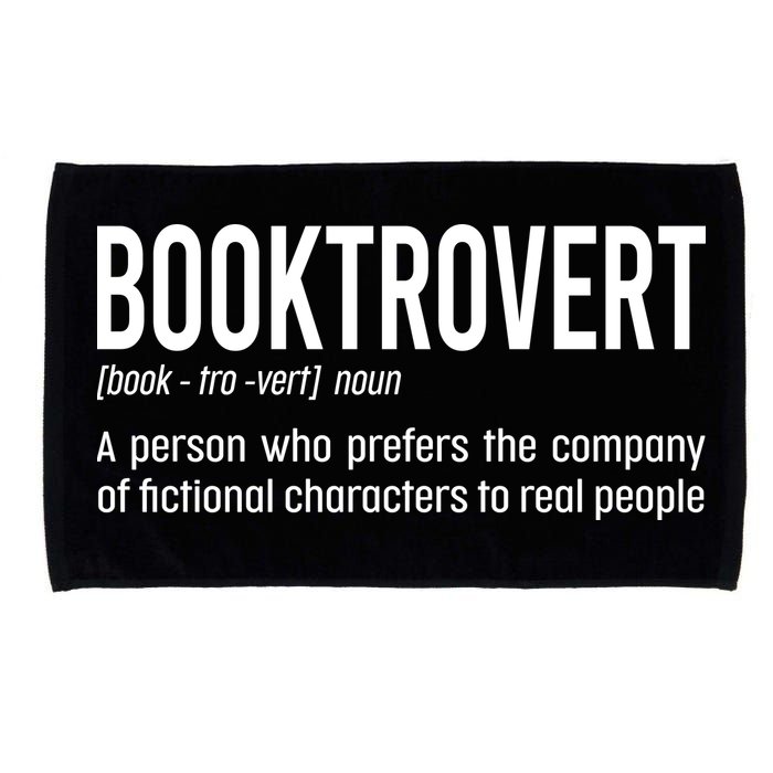 Funny Booktrovert Definition Reading Fan Book Lover Introvert Microfiber Hand Towel