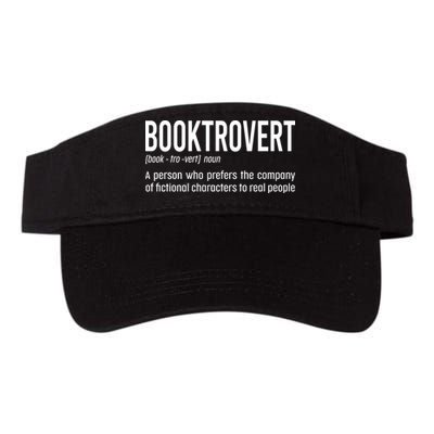 Funny Booktrovert Definition Reading Fan Book Lover Introvert Valucap Bio-Washed Visor