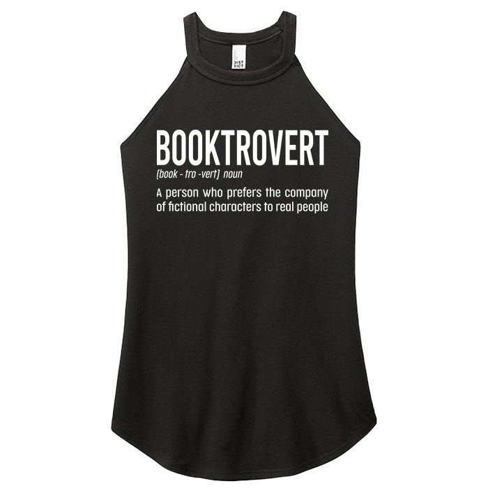 Funny Booktrovert Definition Reading Fan Book Lover Introvert Women's Perfect Tri Rocker Tank