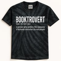 Funny Booktrovert Definition Reading Fan Book Lover Introvert Kids Tie-Dye T-Shirt
