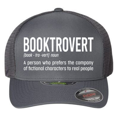 Funny Booktrovert Definition Reading Fan Book Lover Introvert Flexfit Unipanel Trucker Cap