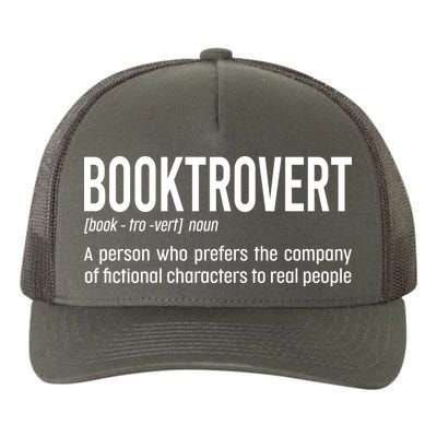 Funny Booktrovert Definition Reading Fan Book Lover Introvert Yupoong Adult 5-Panel Trucker Hat