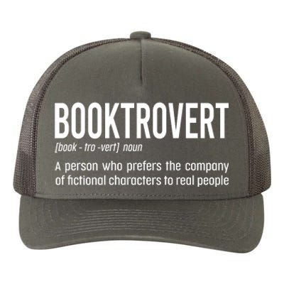 Funny Booktrovert Definition Reading Fan Book Lover Introvert Yupoong Adult 5-Panel Trucker Hat