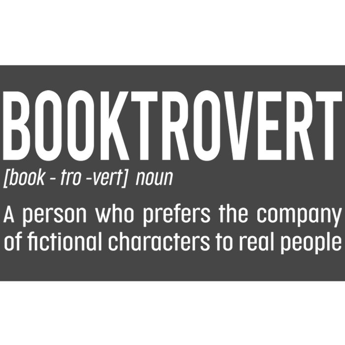 Funny Booktrovert Definition Reading Fan Book Lover Introvert Bumper Sticker