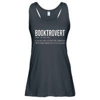 Funny Booktrovert Definition Reading Fan Book Lover Introvert Ladies Essential Flowy Tank