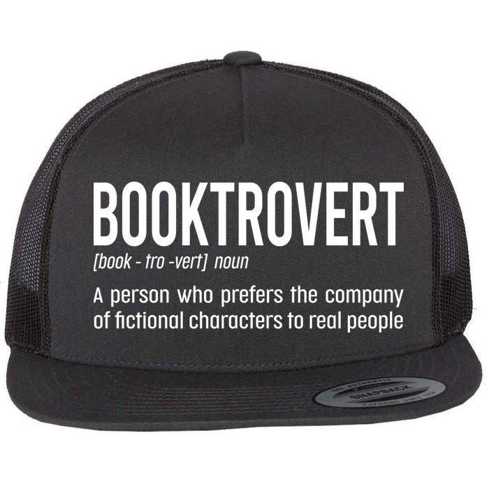 Funny Booktrovert Definition Reading Fan Book Lover Introvert Flatbill Hat