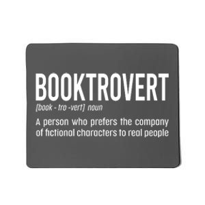 Funny Booktrovert Definition Reading Fan Book Lover Introvert Mousepad