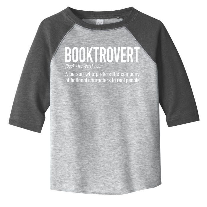 Funny Booktrovert Definition Reading Fan Book Lover Introvert Toddler Fine Jersey T-Shirt
