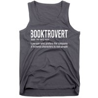 Funny Booktrovert Definition Reading Fan Book Lover Introvert Tank Top