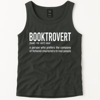 Funny Booktrovert Definition Reading Fan Book Lover Introvert Tank Top