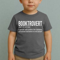 Funny Booktrovert Definition Reading Fan Book Lover Introvert Toddler T-Shirt