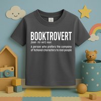 Funny Booktrovert Definition Reading Fan Book Lover Introvert Toddler T-Shirt