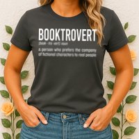 Funny Booktrovert Definition Reading Fan Book Lover Introvert Womens T-Shirt