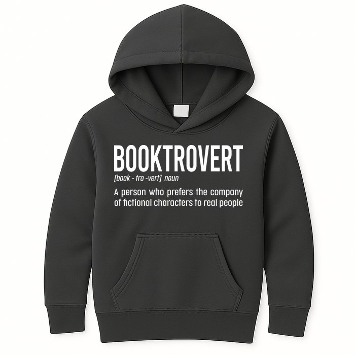 Funny Booktrovert Definition Reading Fan Book Lover Introvert Kids Hoodie