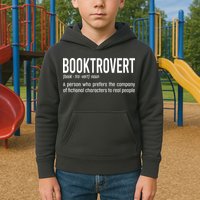Funny Booktrovert Definition Reading Fan Book Lover Introvert Kids Hoodie
