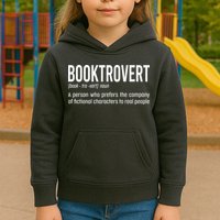 Funny Booktrovert Definition Reading Fan Book Lover Introvert Kids Hoodie
