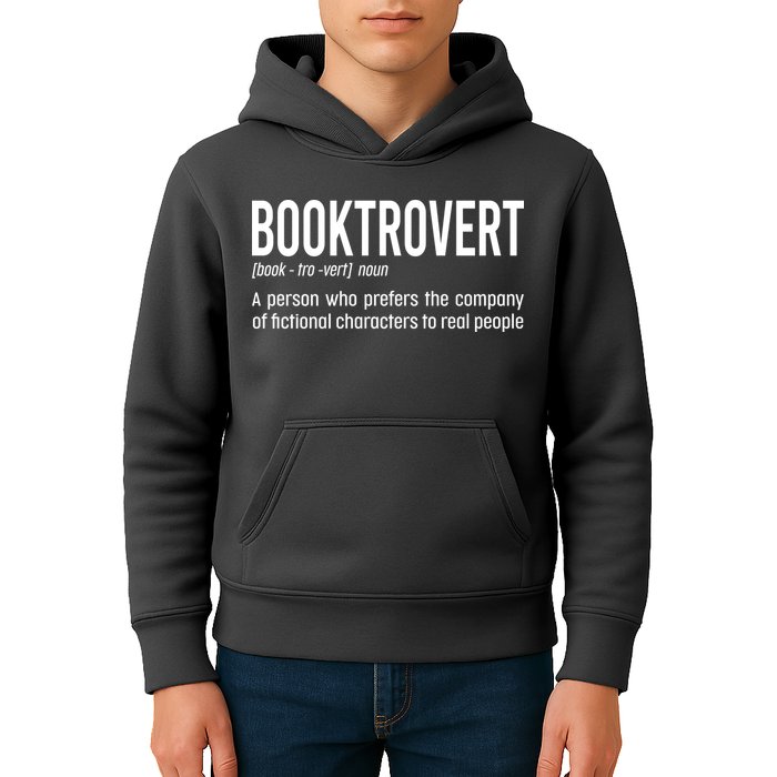Funny Booktrovert Definition Reading Fan Book Lover Introvert Kids Hoodie