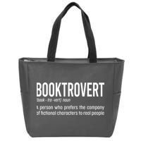 Funny Booktrovert Definition Reading Fan Book Lover Introvert Zip Tote Bag